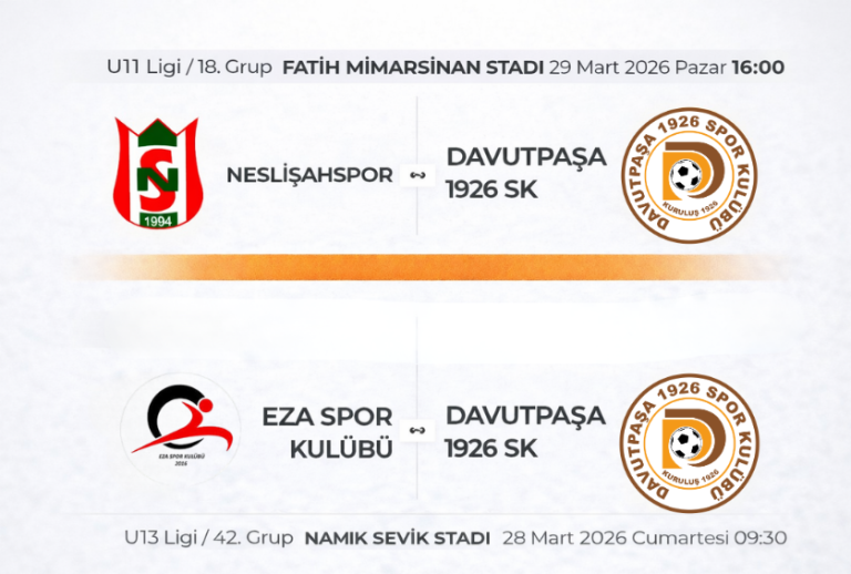 Altyapı Maç Programı